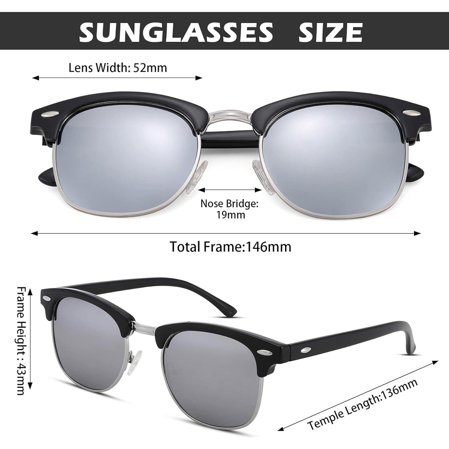 Gafas de sol polarizadas Pro Acme UV 400 unisex semi-rimless