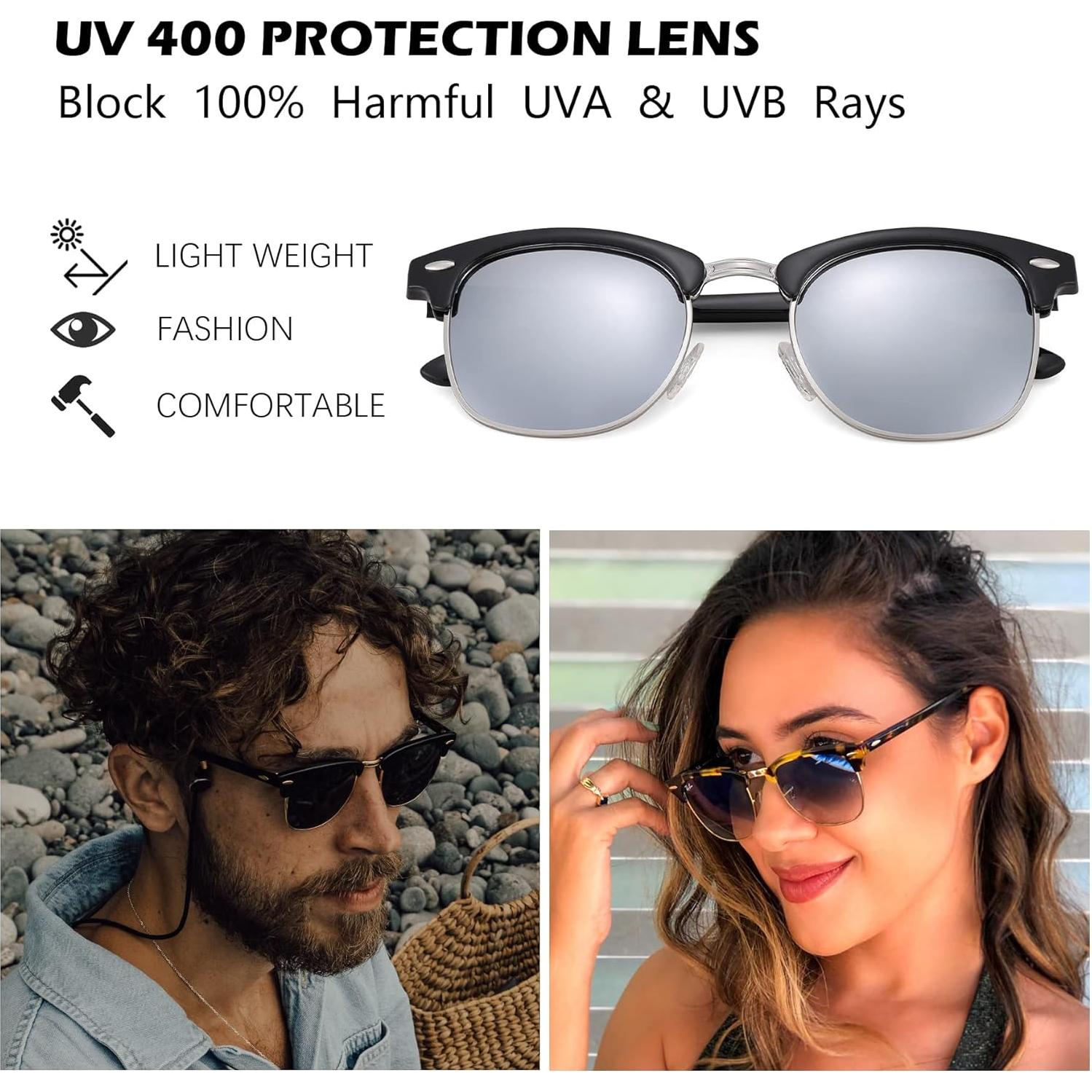 Gafas de sol polarizadas Pro Acme UV 400 unisex semi-rimless