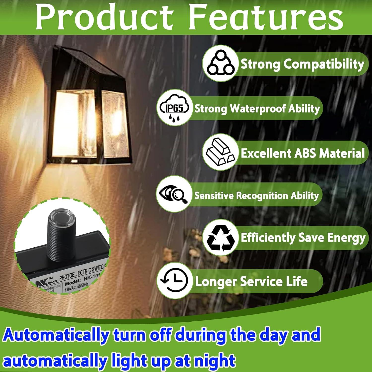 Paquete de 2 Sensores de Luz Fotocélula Stitokg - Impermeables