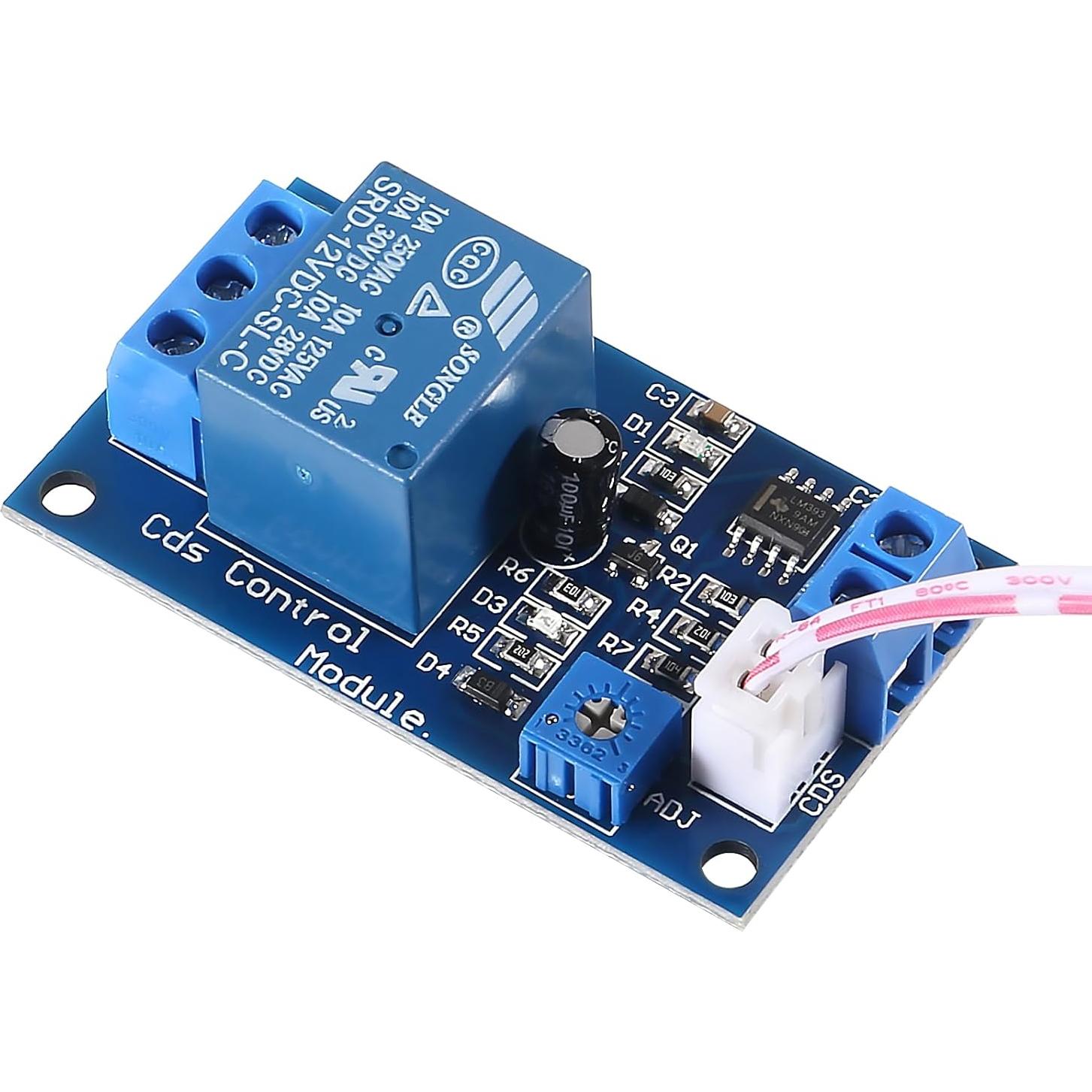 Módulo de Relé de Fotoresistor Alinan 12V 10A con Cable