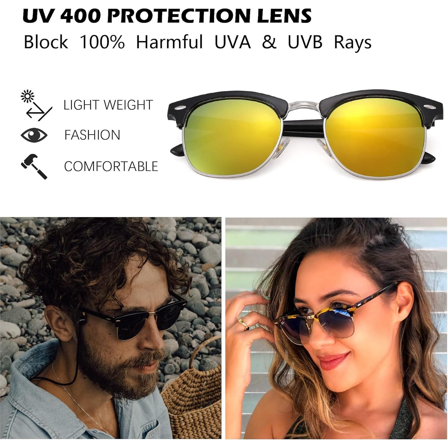 Gafas de sol polarizadas Pro Acme UV 400 unisex semi-rimless