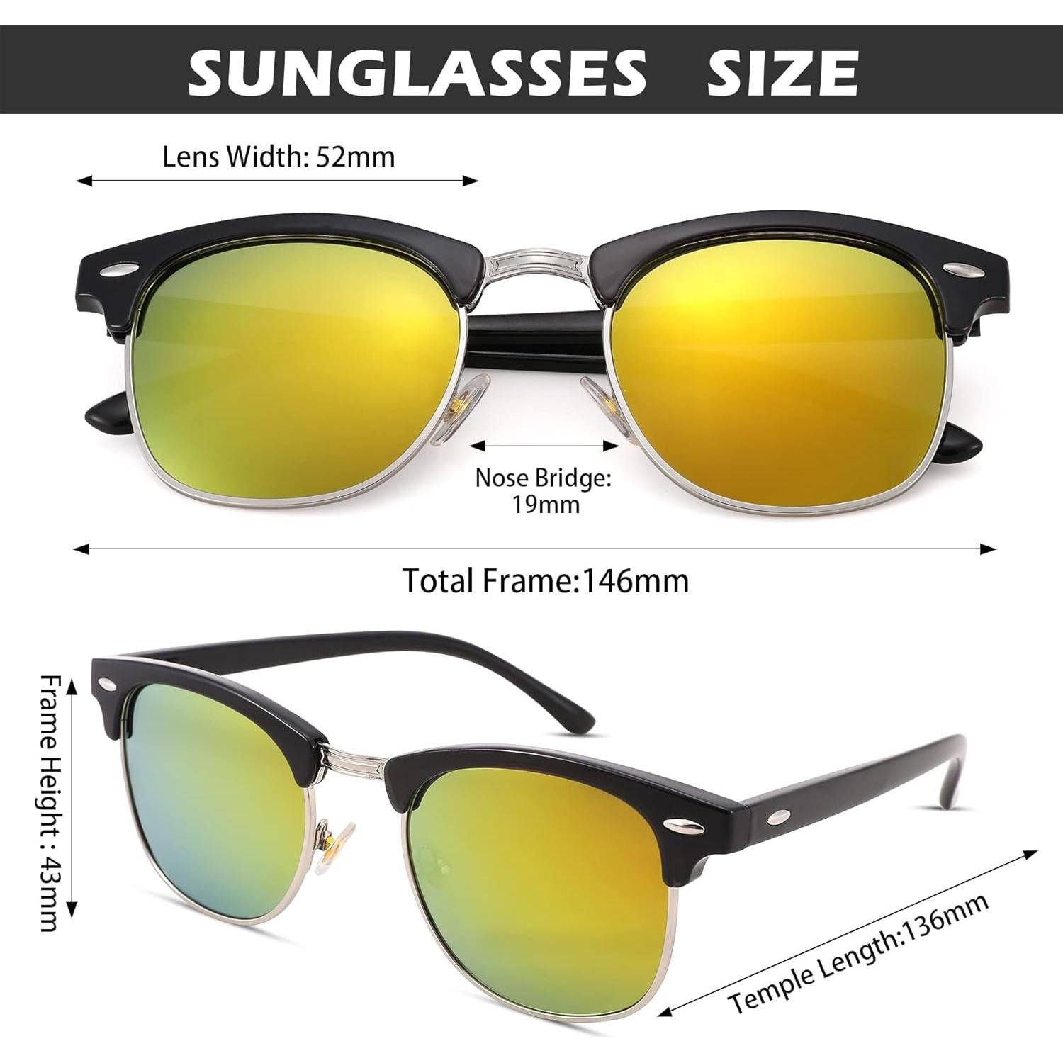 Gafas de sol polarizadas Pro Acme UV 400 unisex semi-rimless