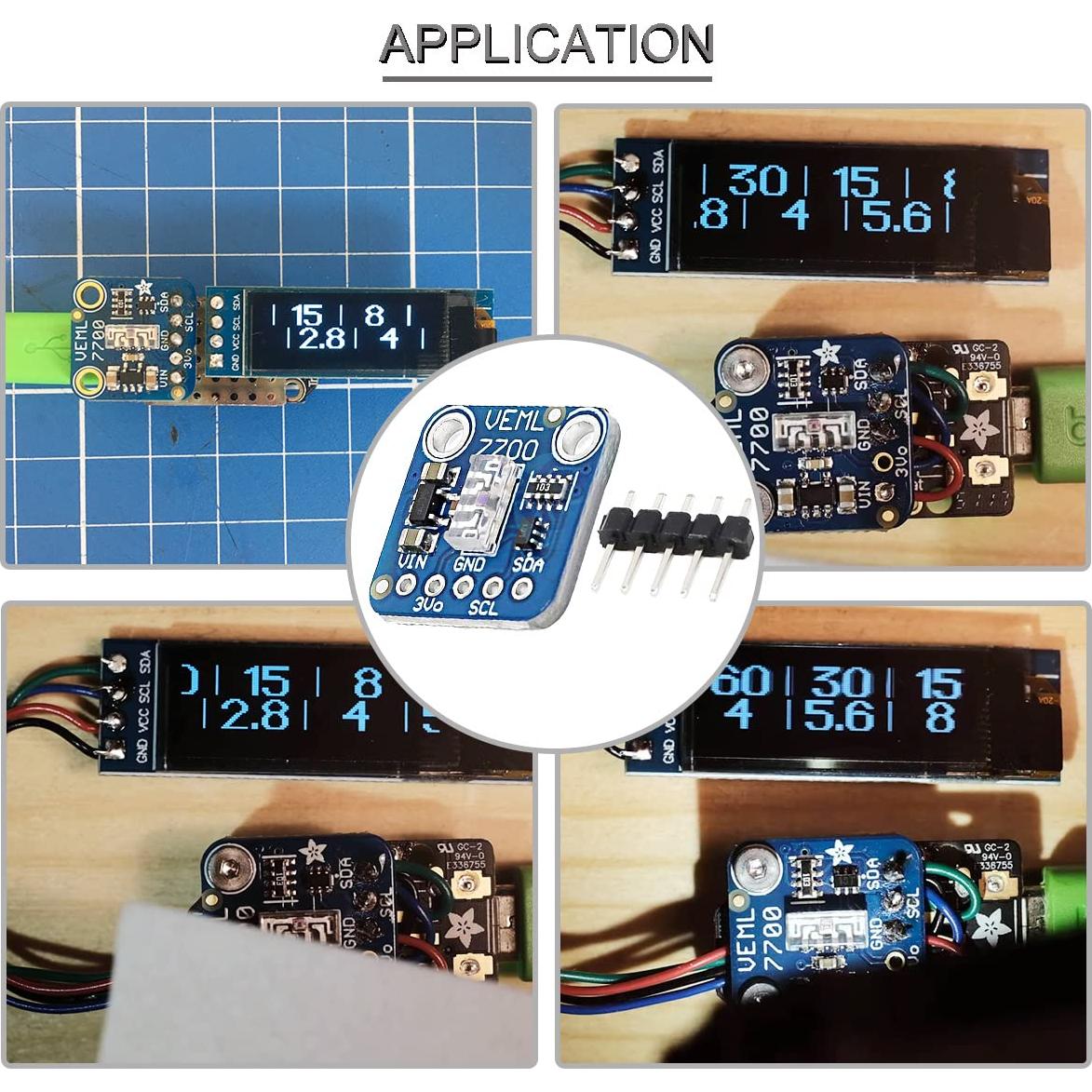 Módulo Sensor de Luz Ambiental VEML7700 2 Pcs I2C 0-120k Lux