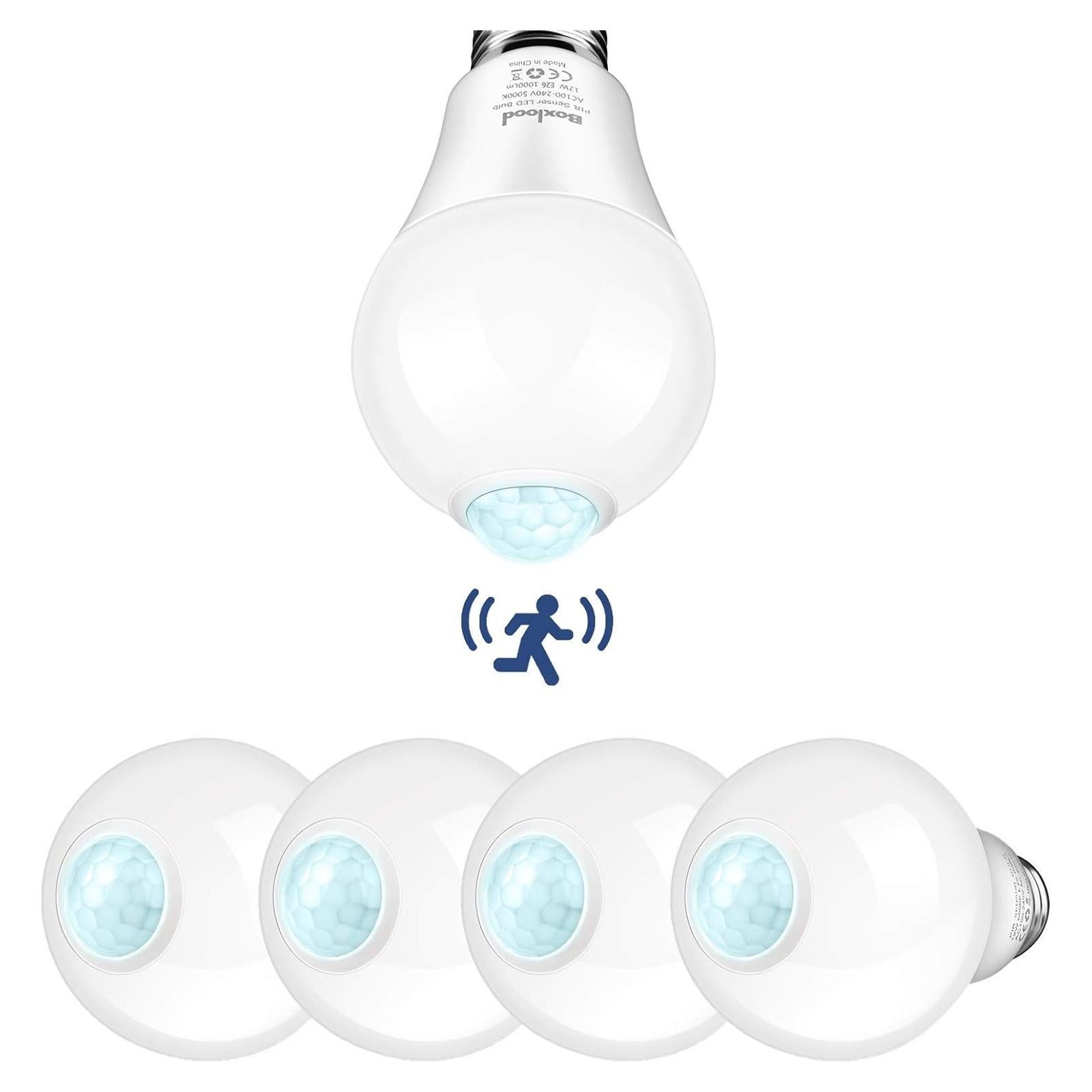 Bombilla LED con Sensor de Movimiento Boxlood 12W Luz Diurna E26