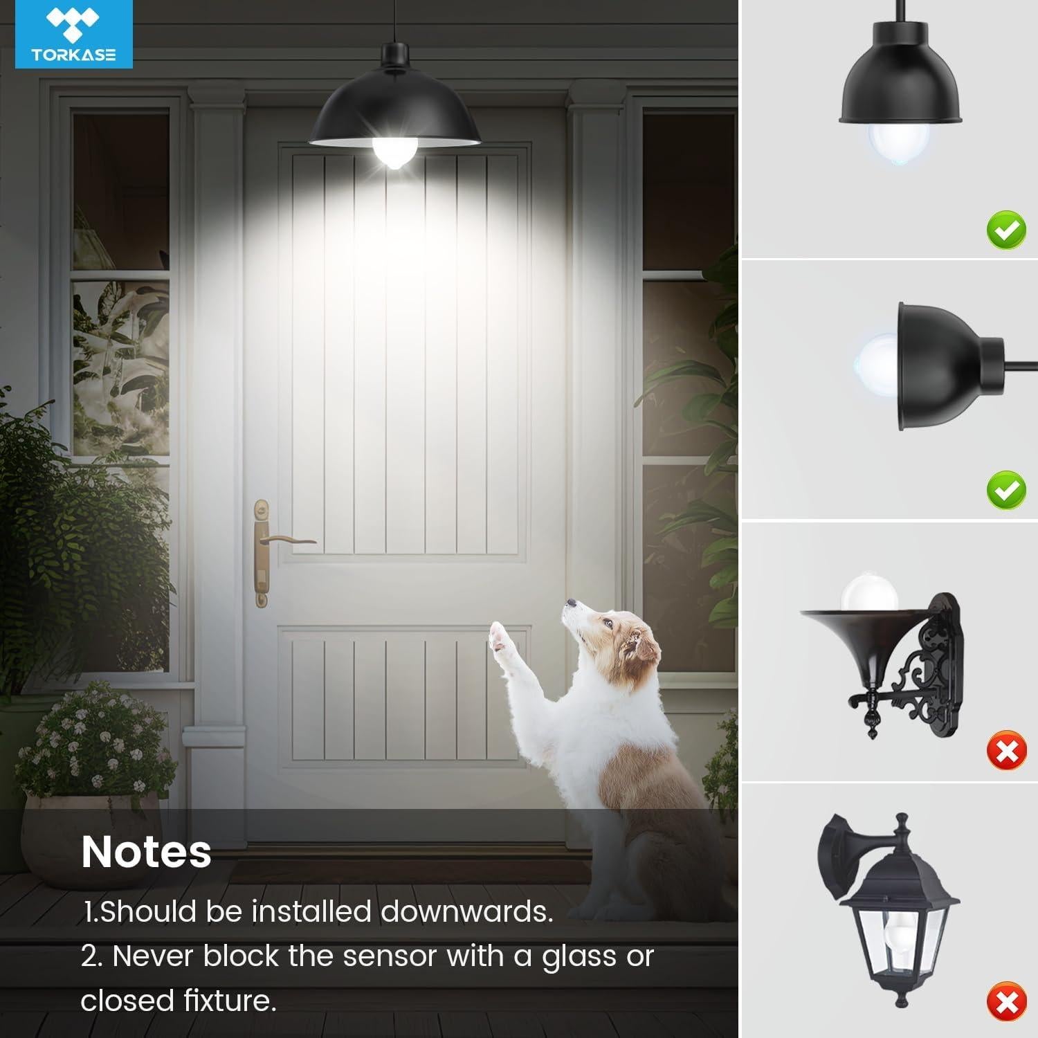 Bombillas LED TORKASE 13W con Sensor de Movimiento 3Pack