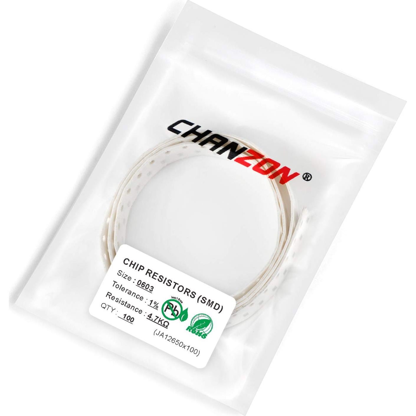 Resistores SMD 0603 Chanzon 4.7K ohm 100 Piezas 1% Tolerancia