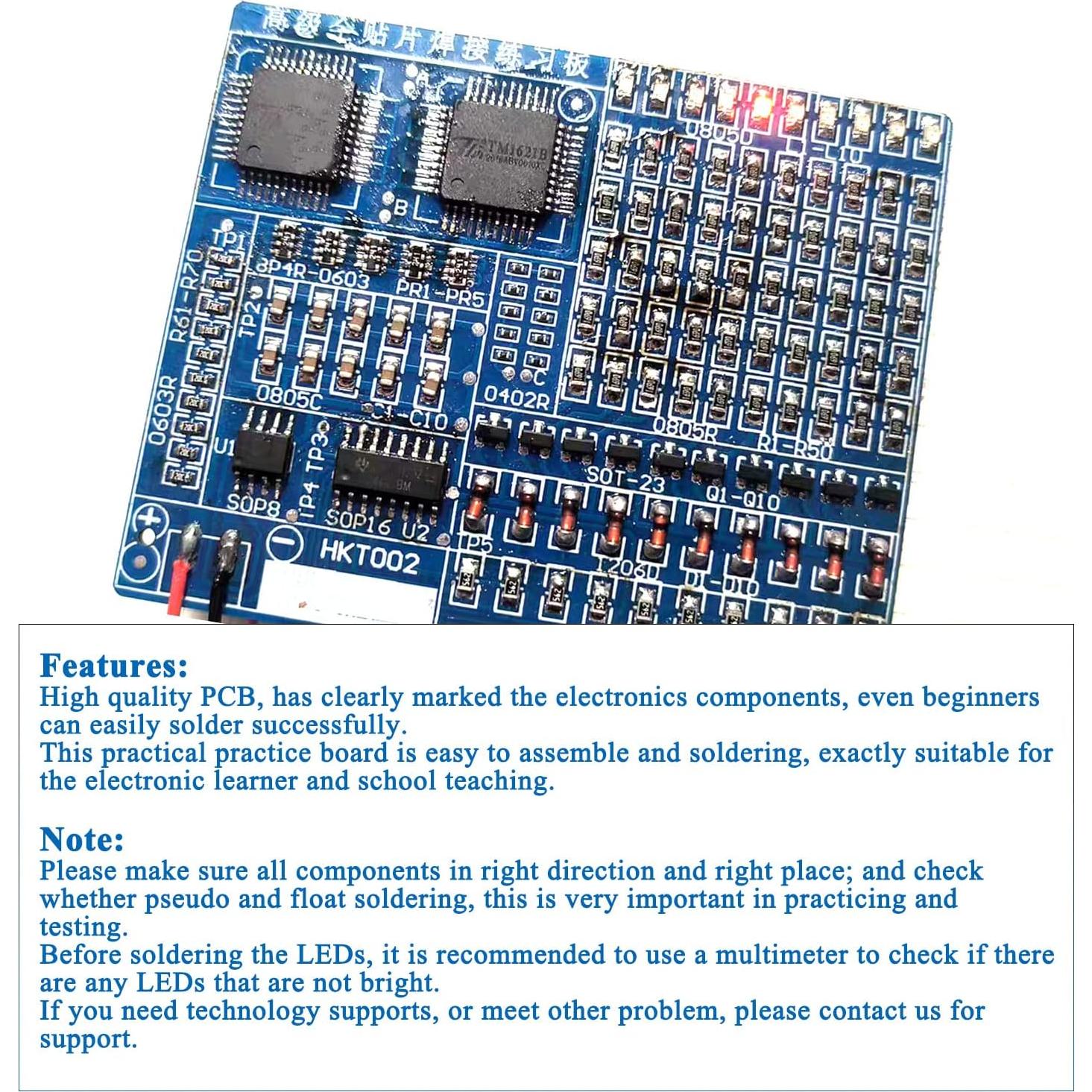 Placa de Práctica SMD/SMT ISolderStore - Kit de Soldadura DIY