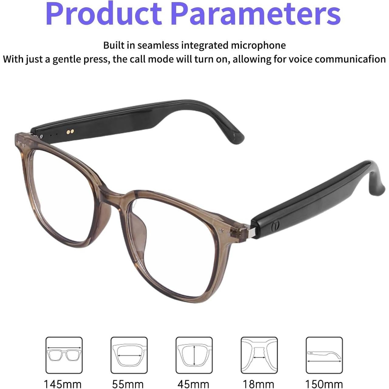 Gafas Inteligentes Tulbeys GS07 Bluetooth UV400 Lentes Fotocromáticos