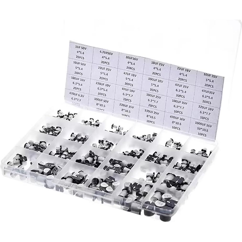 Kit de Capacitores Electrolíticos SMD YEAZ 400PCS 1uF-1000uF
