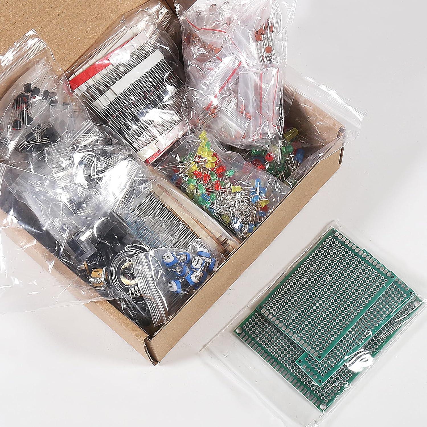 Kit de Componentes Electrónicos 1900pcs Coliao - Diodos, Resistencias, Capacitores y más