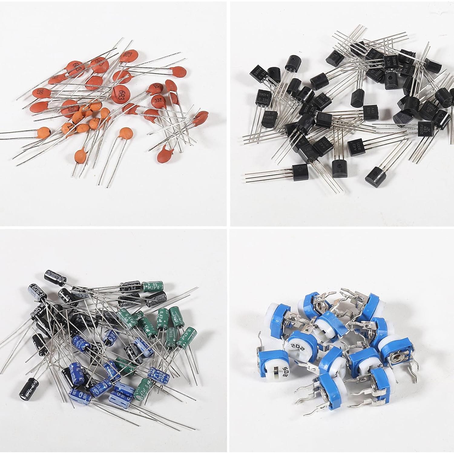 Kit de Componentes Electrónicos 1900pcs Coliao - Diodos, Resistencias, Capacitores y más