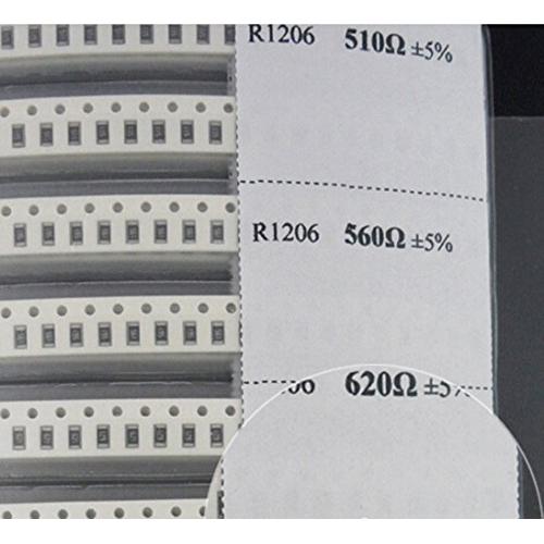 Kit de Resistencias SMD 1206 VvWYOBETT 178 Valores 0-20M ohm