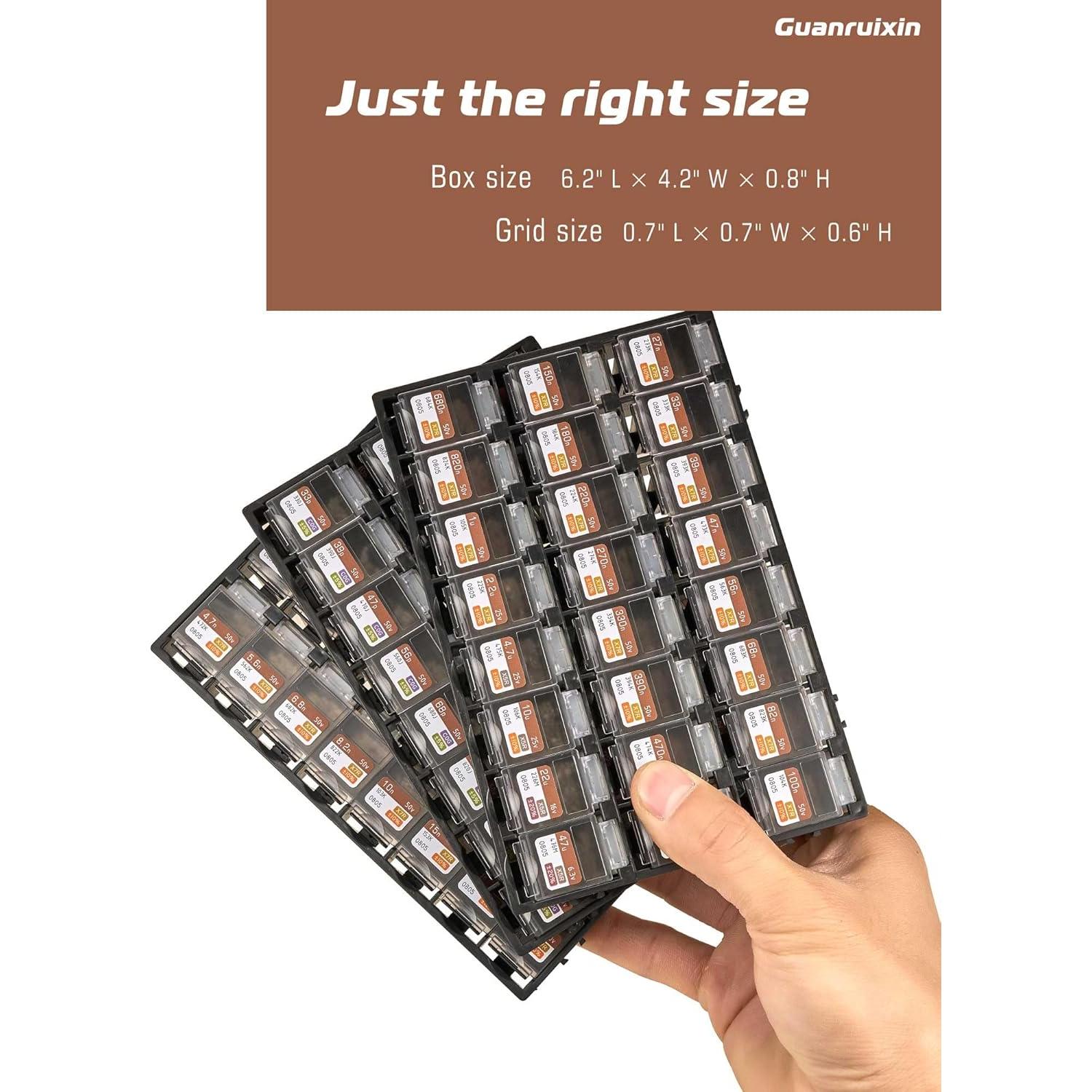 Kit de Capacitores Chip Guanruixin 2610PCS EIA 1206 1pF-100uF