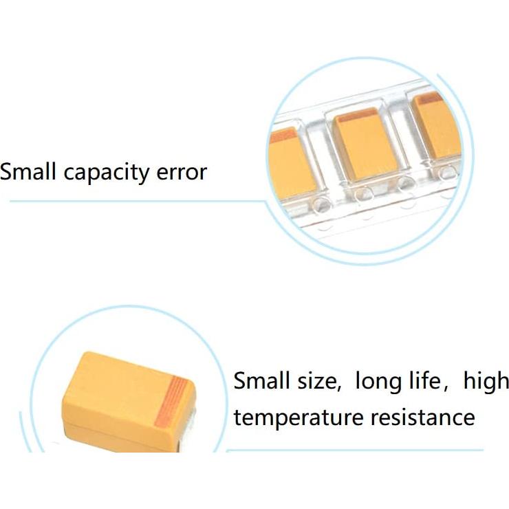 Capacitor de Tantalio SMD Fielect 100uF 6.3V 50Pcs 4x3x2mm