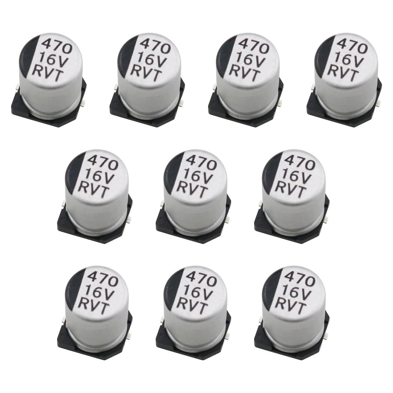 Capacitor SMD TAODAN 470uF 16V 20% Aluminio Electrolítico - 10pcs