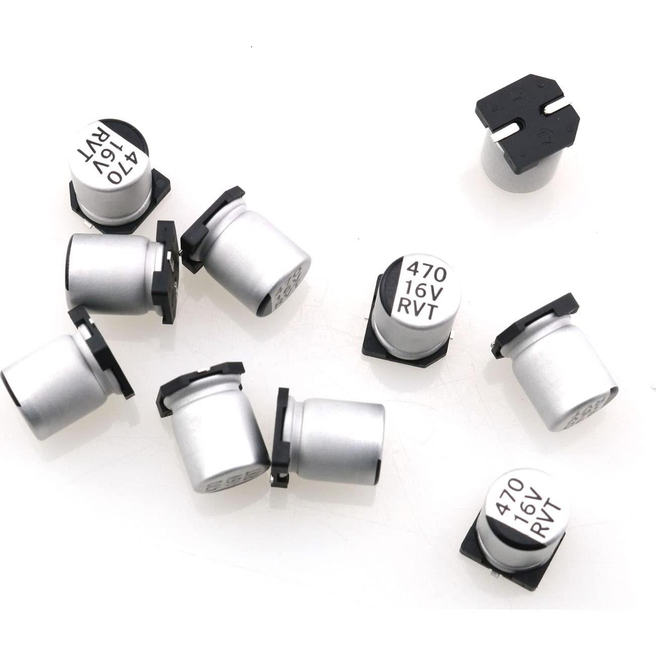Capacitor SMD TAODAN 470uF 16V 20% Aluminio Electrolítico - 10pcs