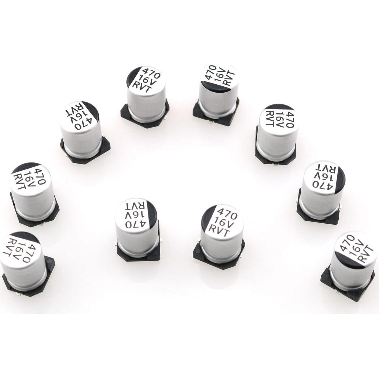 Capacitor SMD TAODAN 470uF 16V 20% Aluminio Electrolítico - 10pcs