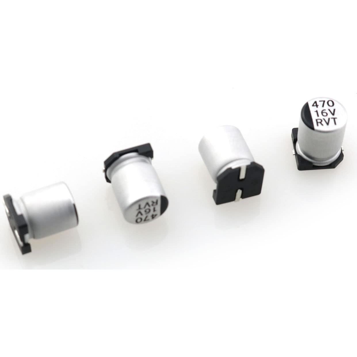 Capacitor SMD TAODAN 470uF 16V 20% Aluminio Electrolítico - 10pcs