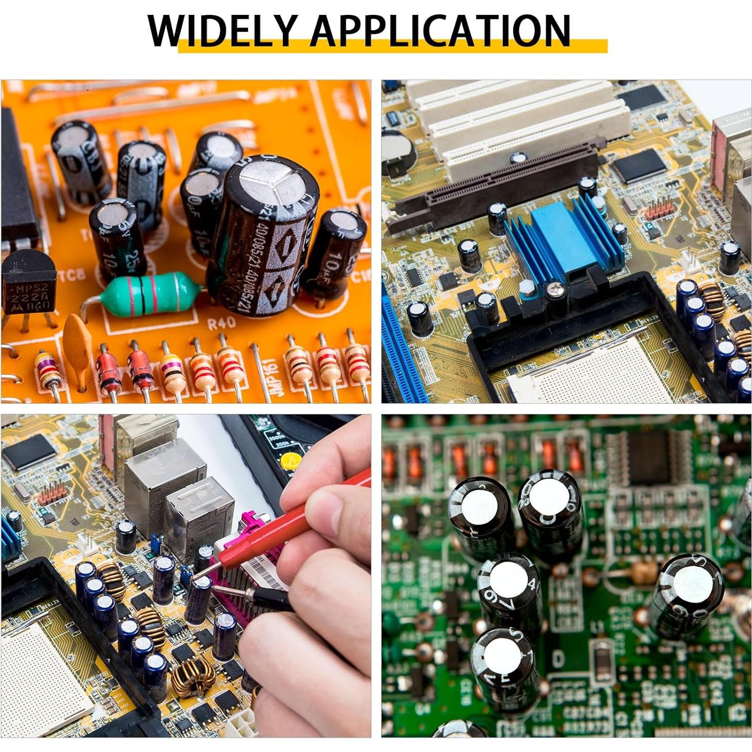 Kit de 200 Capacitores Electrolíticos Aluminio Petutu 0.1uF-1000uF