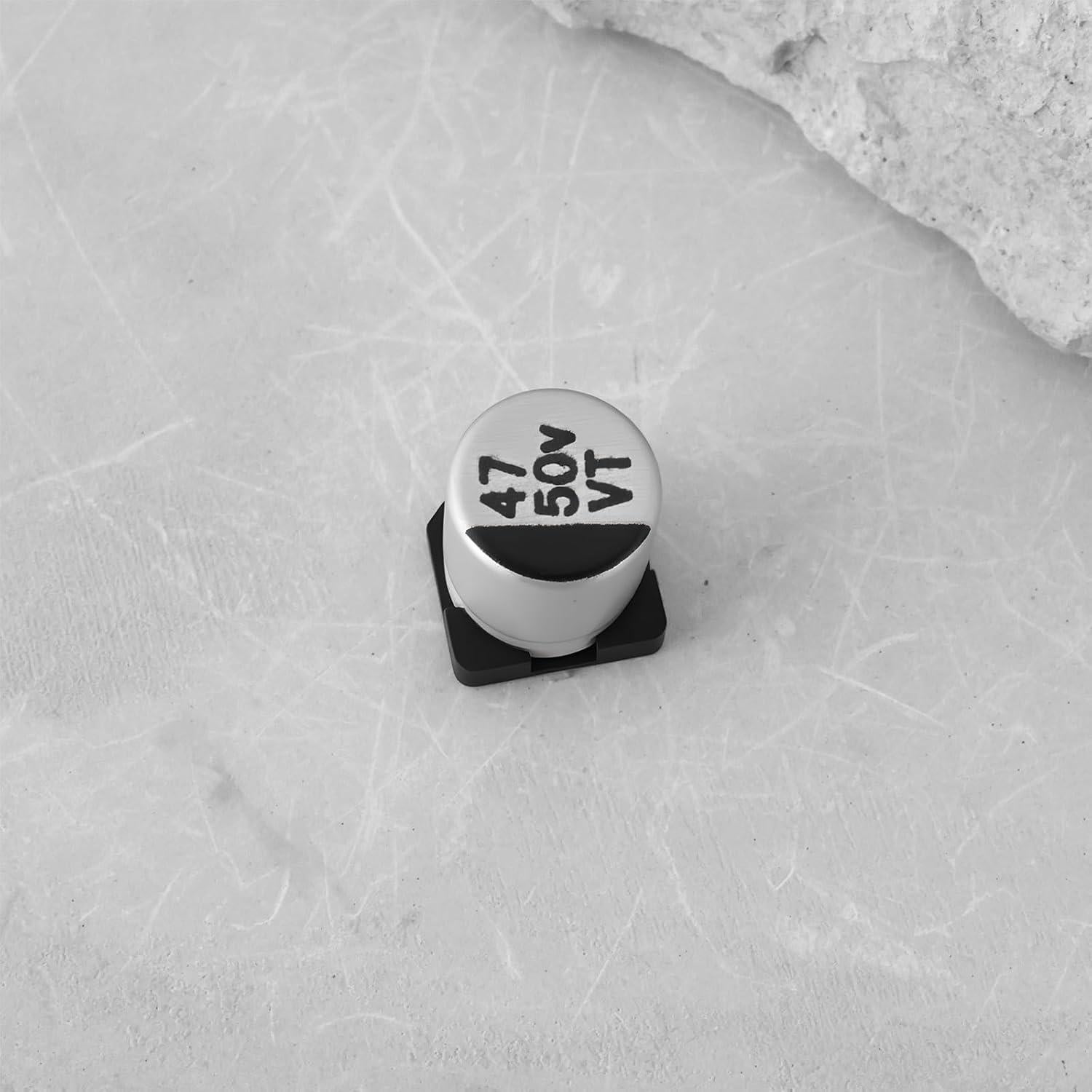 20 Capacitores Electrolíticos de Aluminio SMD 47uF 50V Be In Your Mind