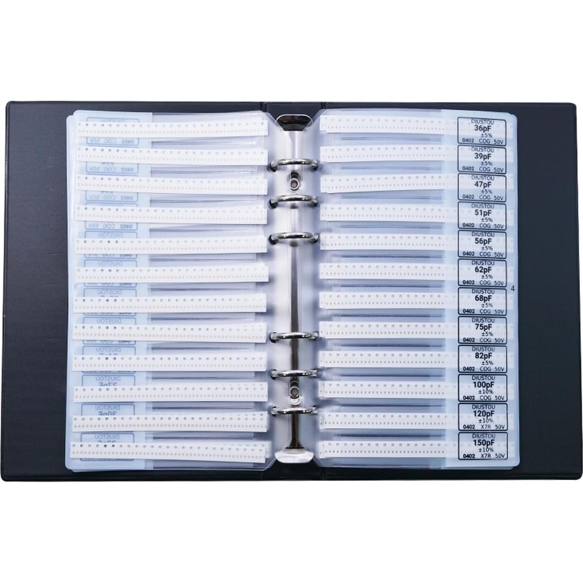 Kit de Capacitores SMD 0402 DIUSTOU 84 Tipos 0.5pF-10uF