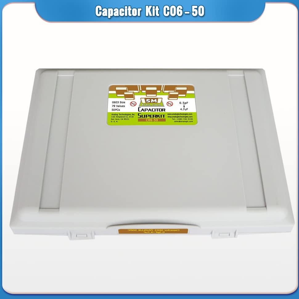 Kit de Capacitores SMT 0603 79 Valores 100pcs - Analog Technologies