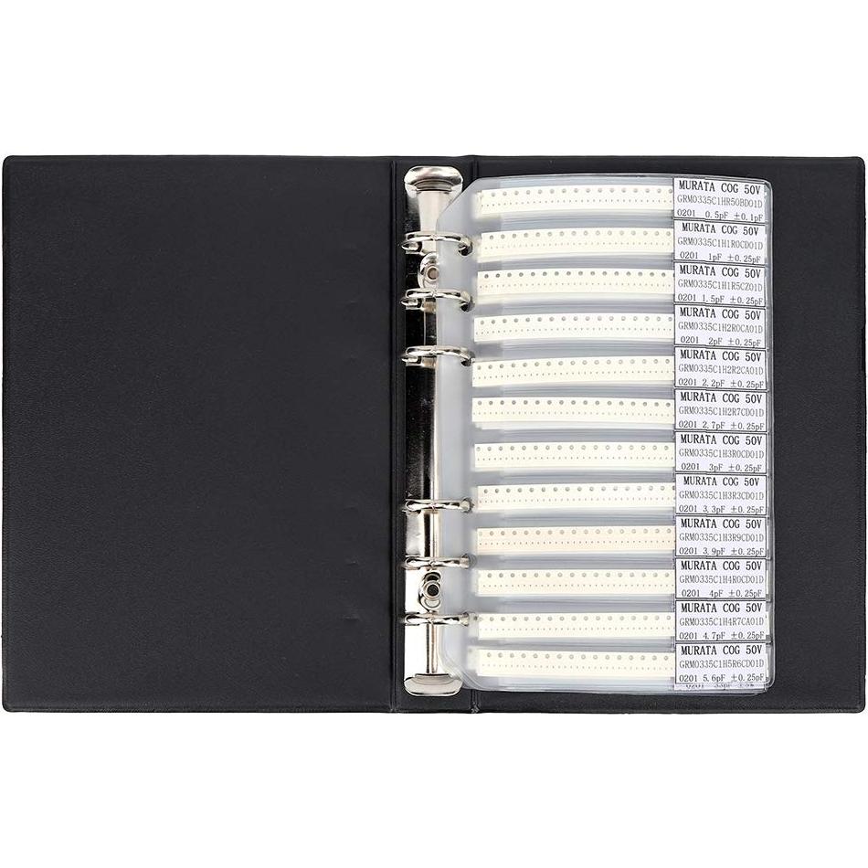 Libro de Muestras de Capacitores SMD 51 Tipos Aramox 25x18cm