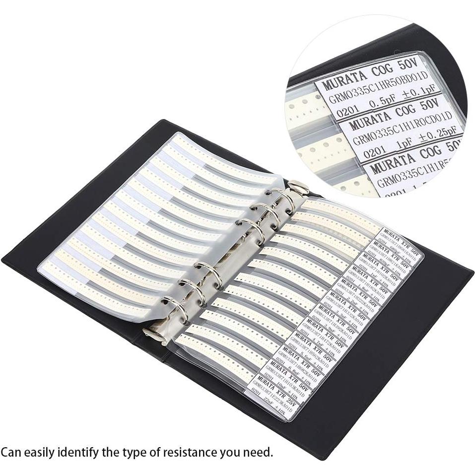 Libro de Muestras de Capacitores SMD 51 Tipos Aramox 25x18cm