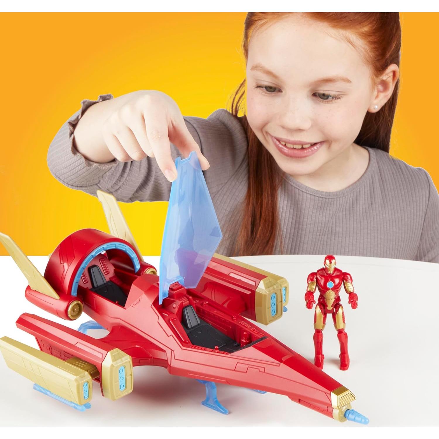 Jet de Batalla Iron Man Hasbro 10 cm con figura de acción