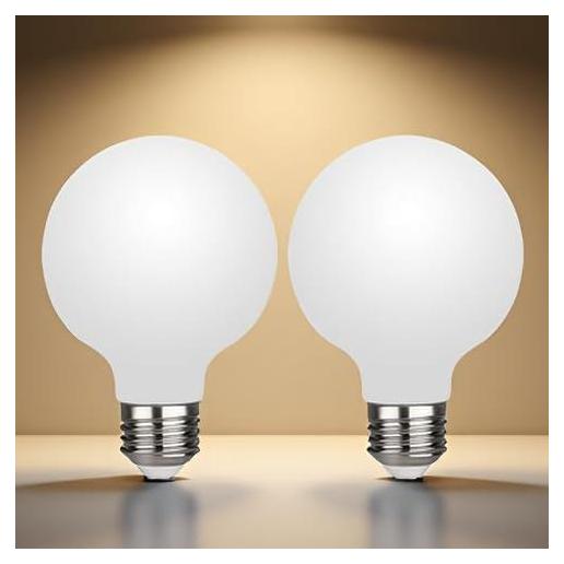 2 Bombillas LED Globo E26 7W 450 Lúmenes Regulables 3 Colores