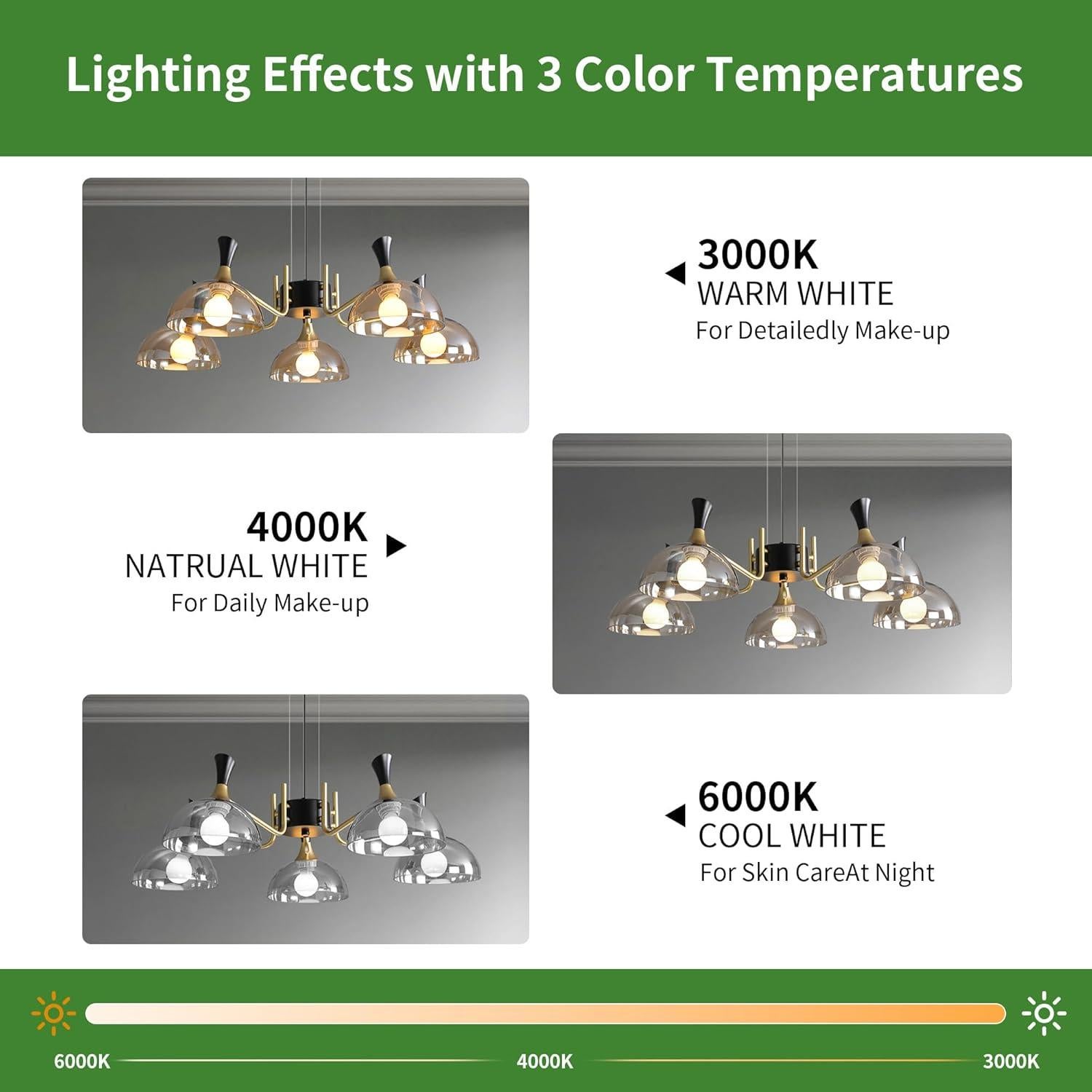 2 Bombillas LED Globo E26 7W 450 Lúmenes Regulables 3 Colores