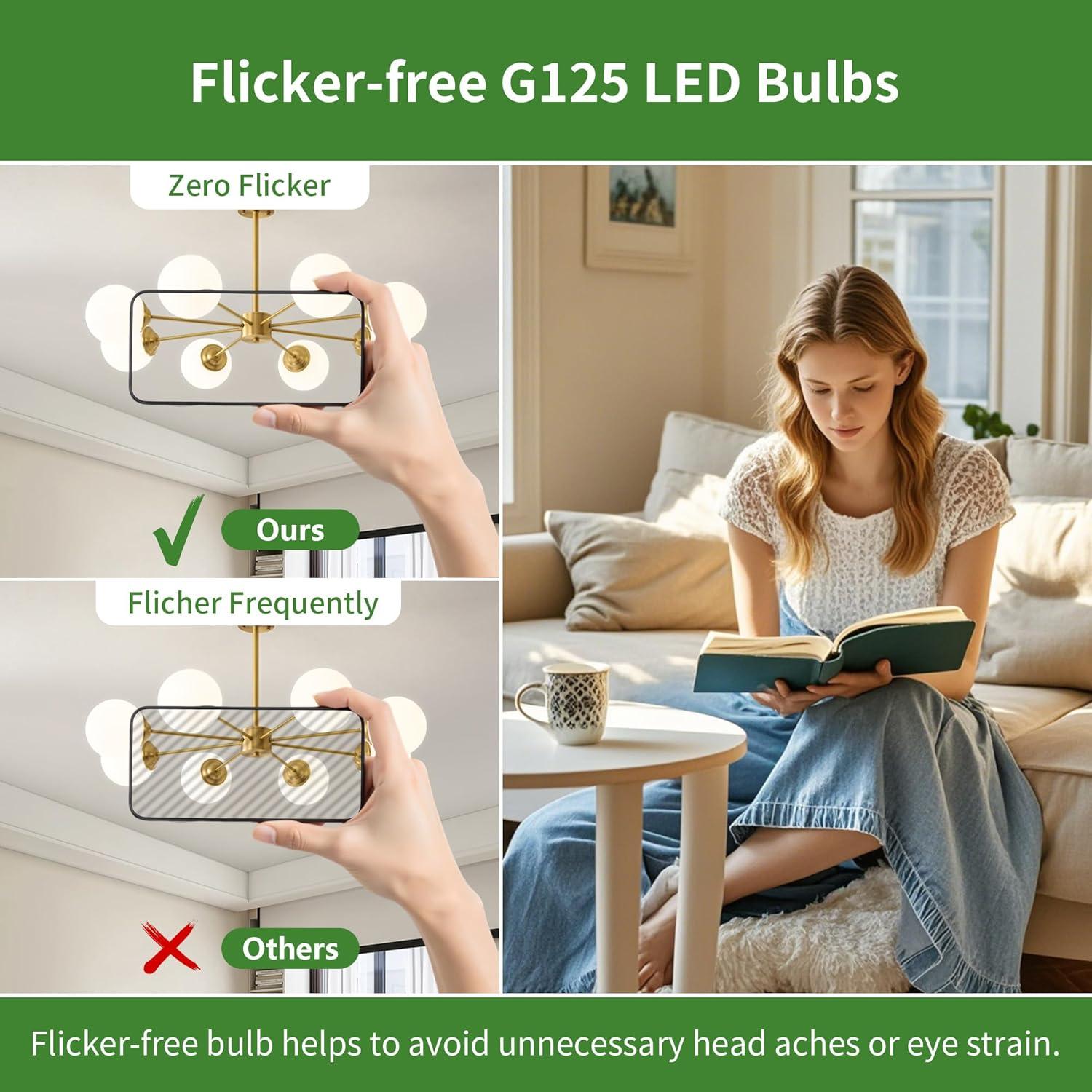 2 Bombillas LED Globo E26 7W 450 Lúmenes Regulables 3 Colores