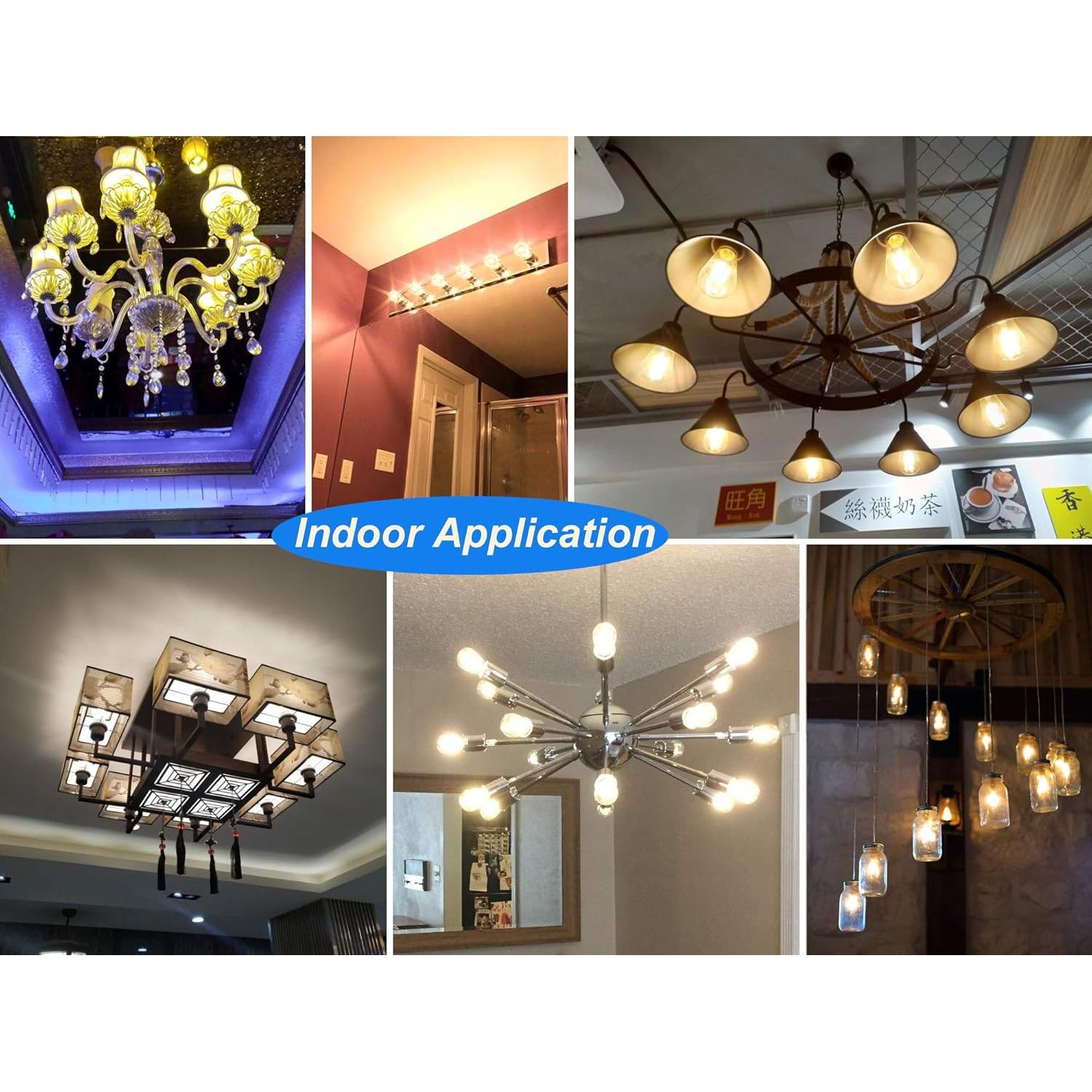 BRIMAX Paquete de 6 Bombillas LED S14 2W E26 2700K Irrompibles