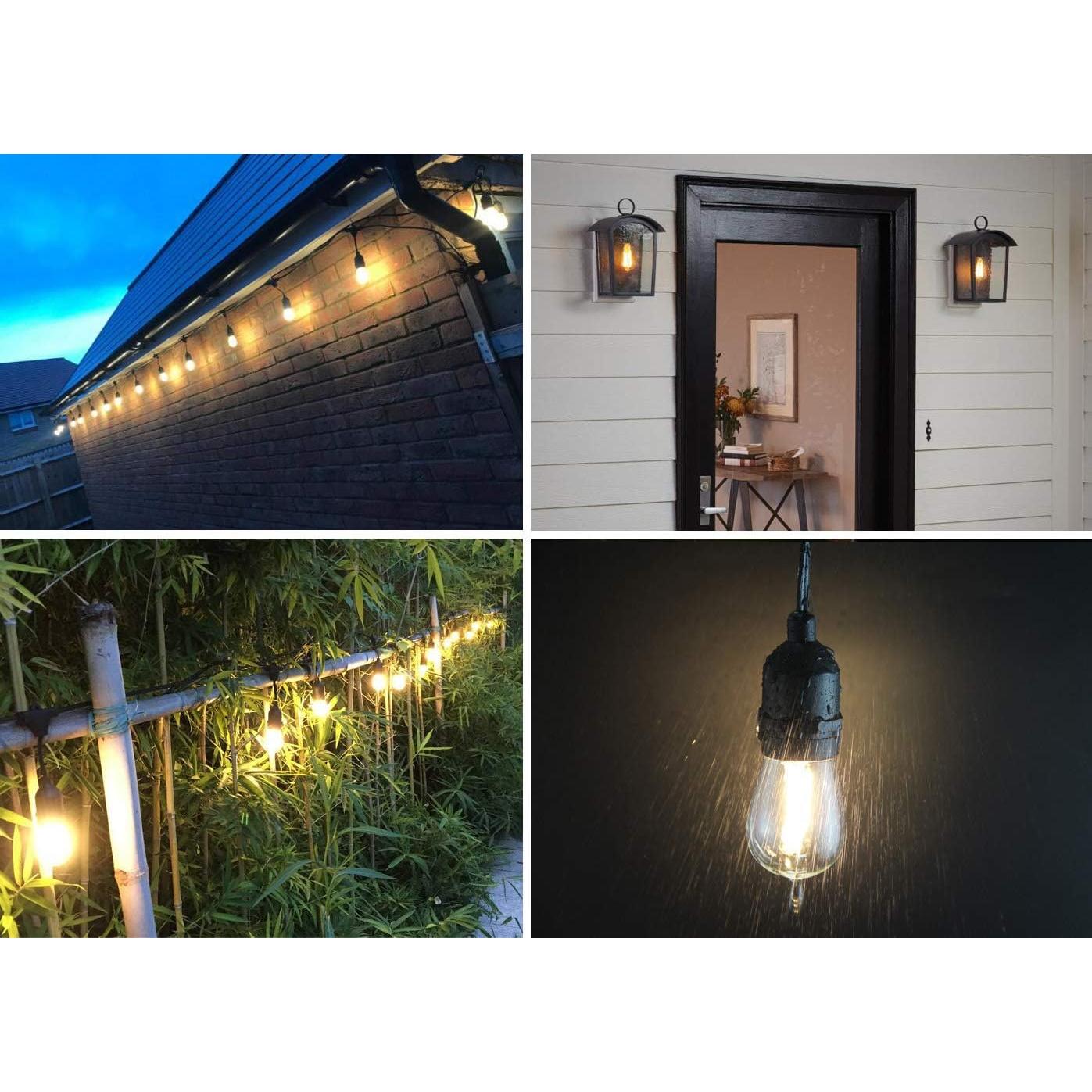 BRIMAX Paquete de 6 Bombillas LED S14 2W E26 2700K Irrompibles