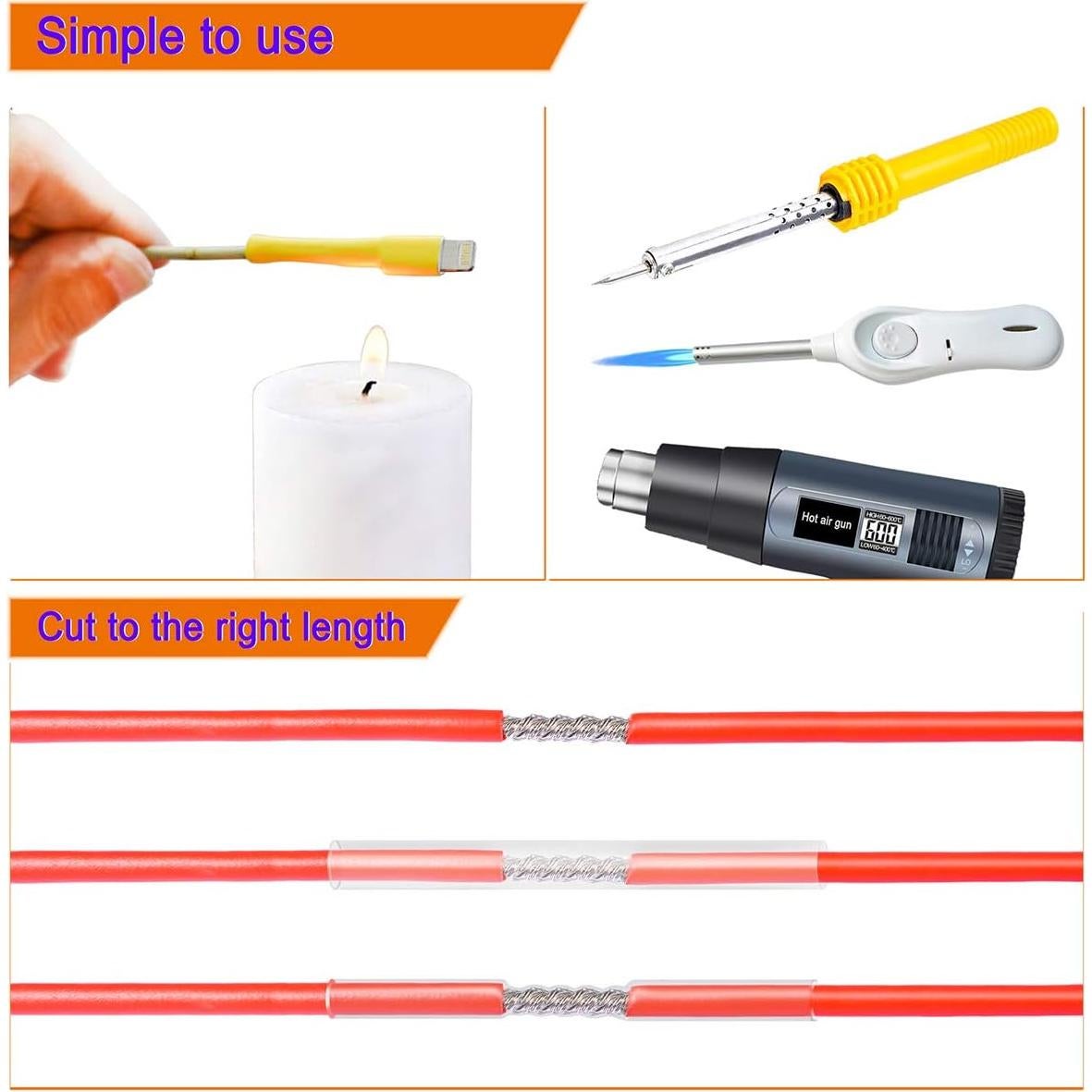 Kit de Tubos Termocontraíbles Pointool 650 Piezas Multicolor