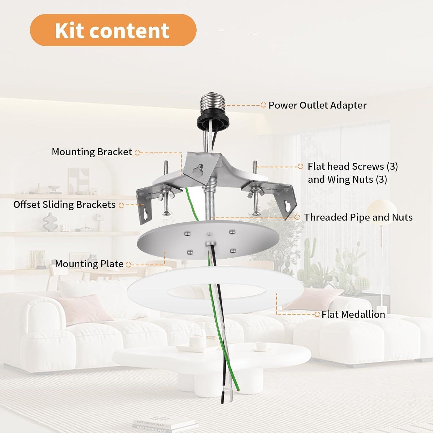 Kit de Conversión Luz Empotrada R56 HAI FEIPN 20cm Acero Blanco