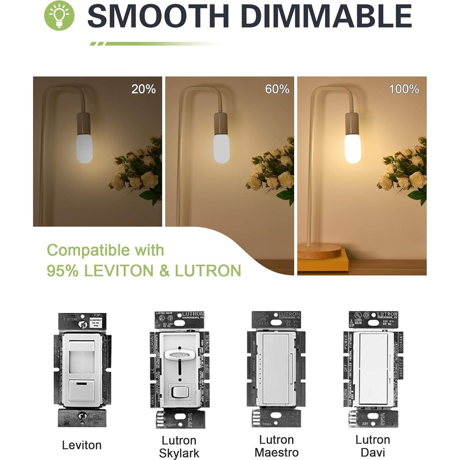 Bombilla LED regulable LUMILECT T45 E26 2W 2700K 3 unidades
