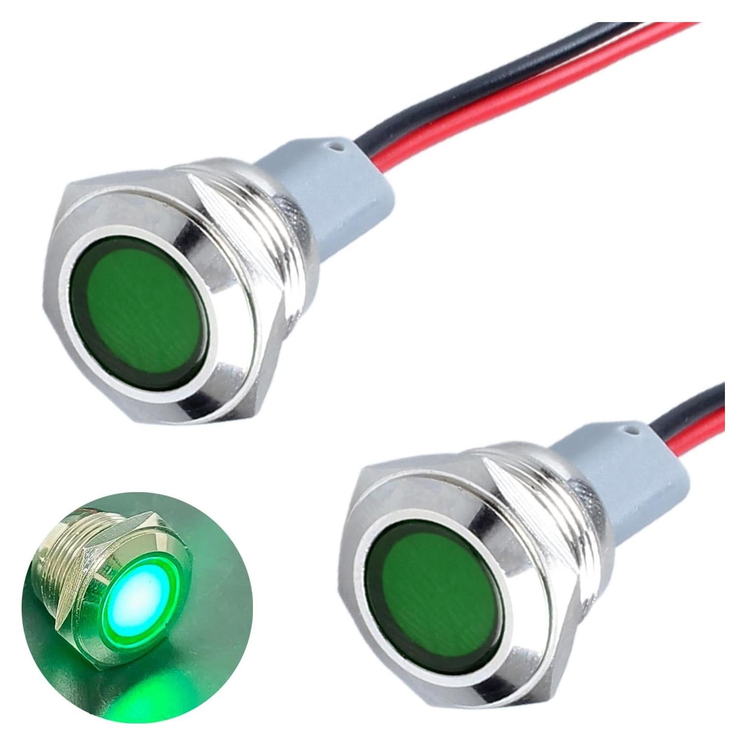 Luz Indicadora LED Verde 16mm DMWD 110-220V IP67