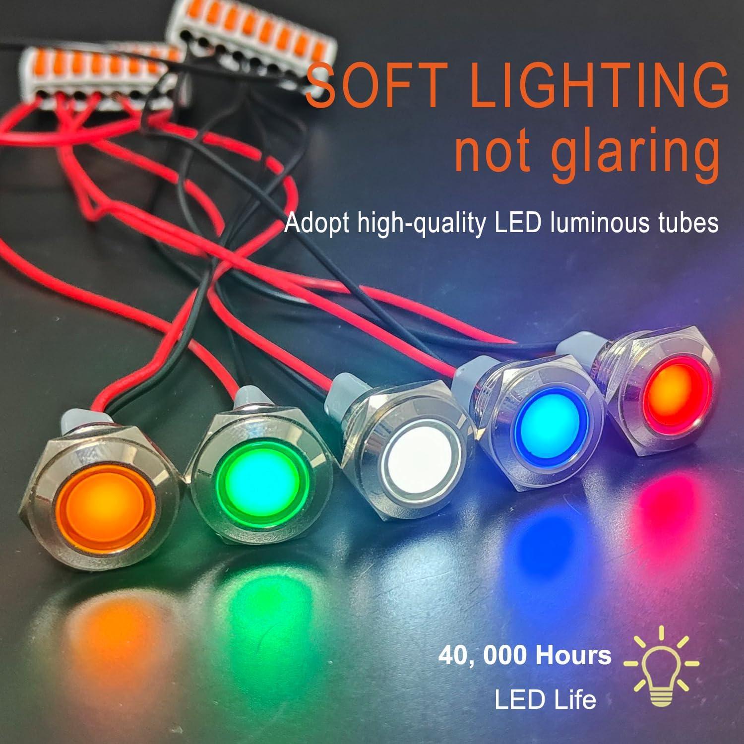 Luz Indicadora LED Verde 16mm DMWD 110-220V IP67