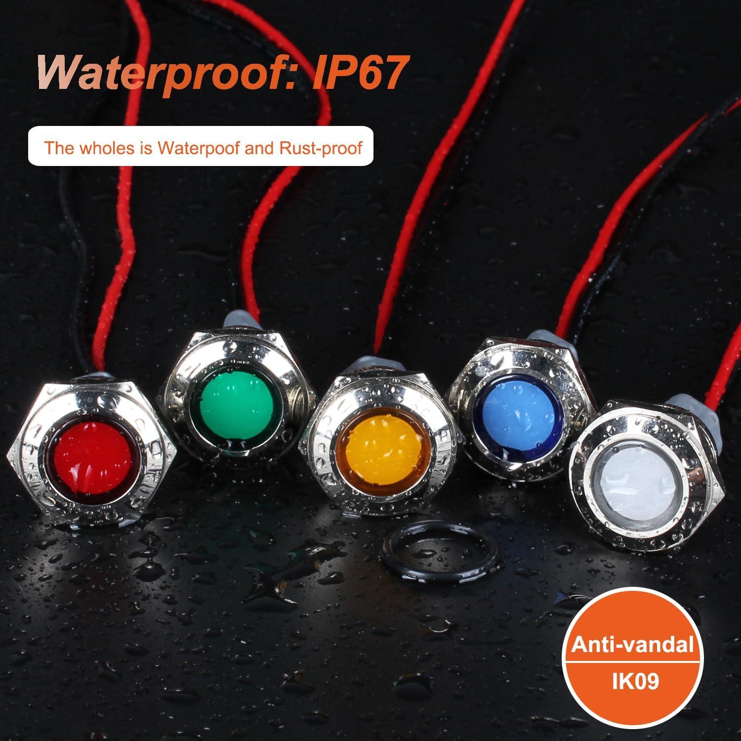 Luz Indicadora LED Verde 16mm DMWD 110-220V IP67