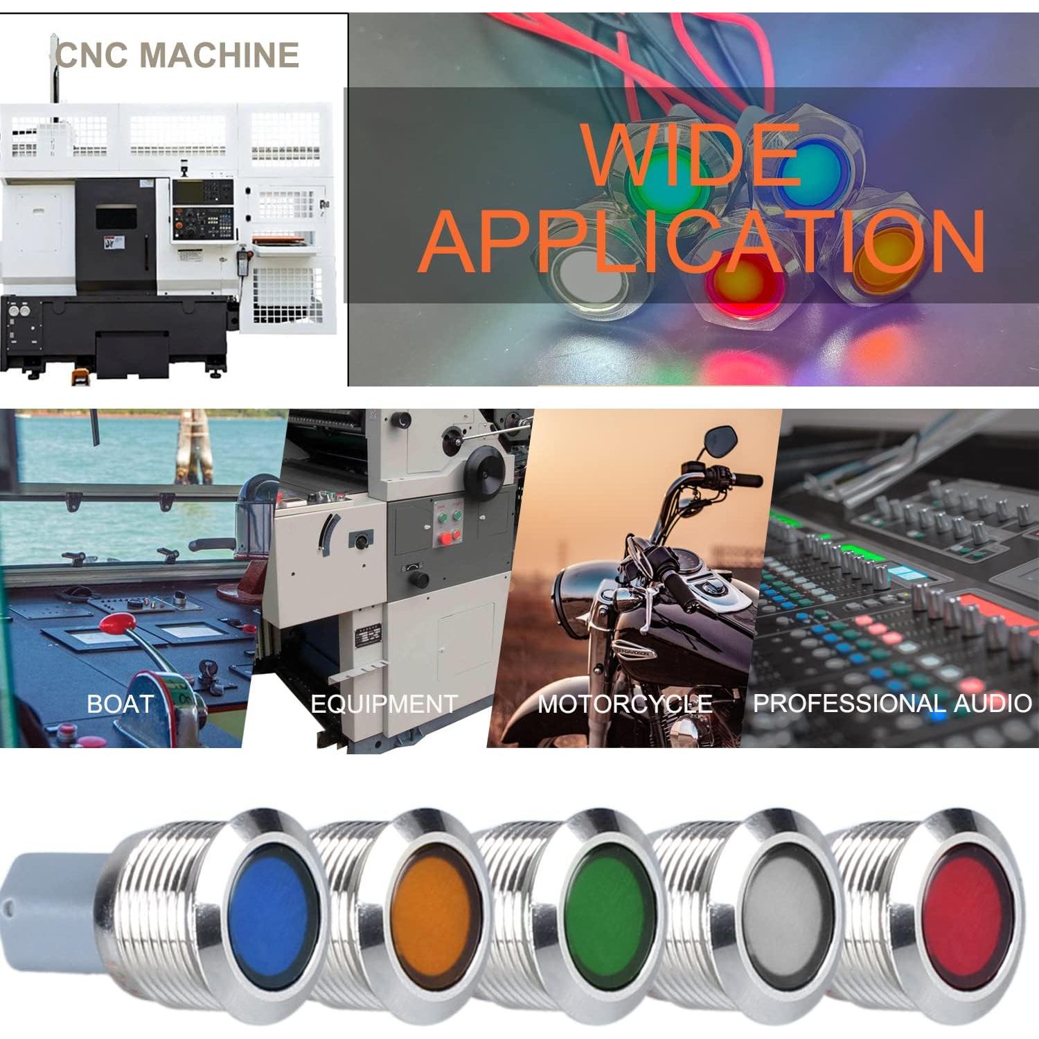 Luz Indicadora LED Verde 16mm DMWD 110-220V IP67