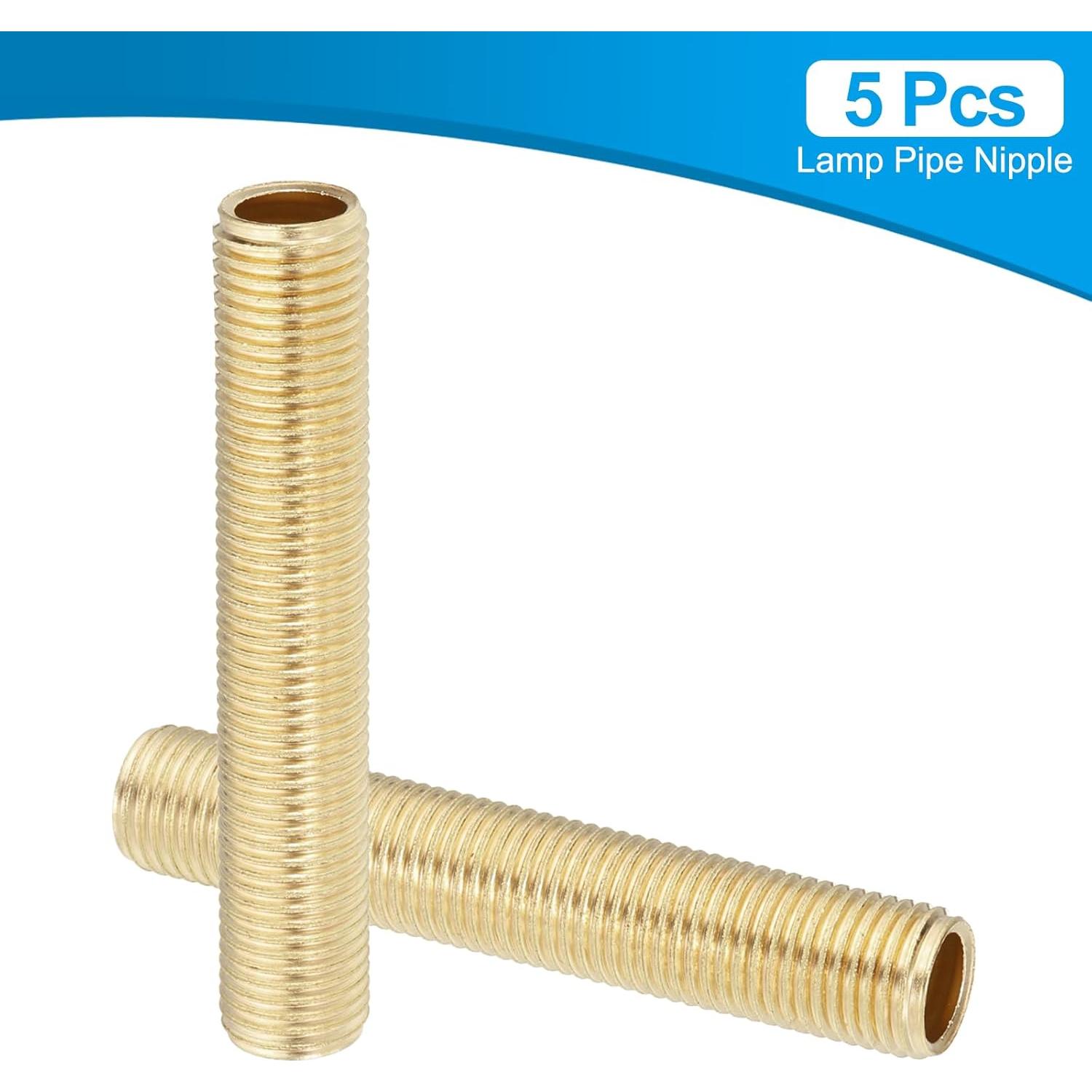 Niple de Tubo de Lámpara PATIKIL de Latón 75mm - 5 Pcs