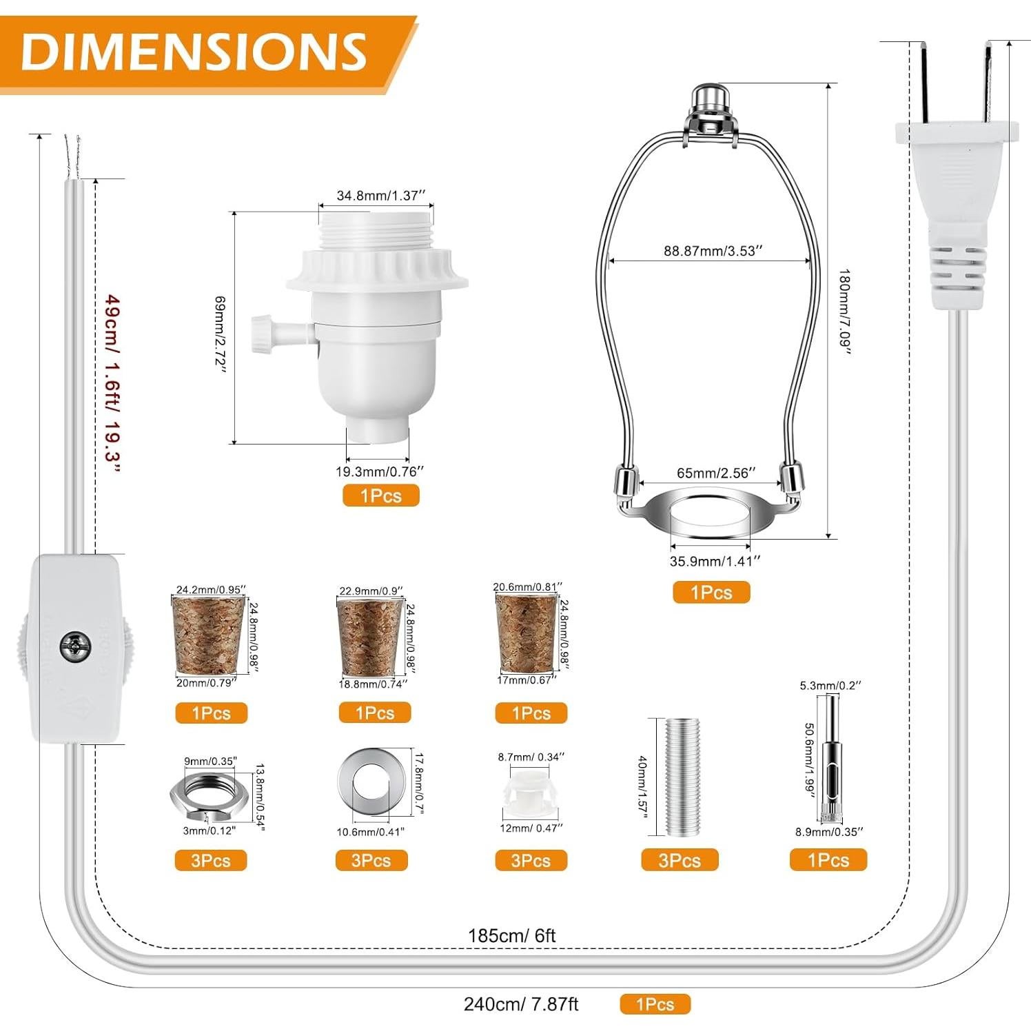 Kit de Lámpara de Botella DIY QCWORLDWIDE - Completo con Cableado