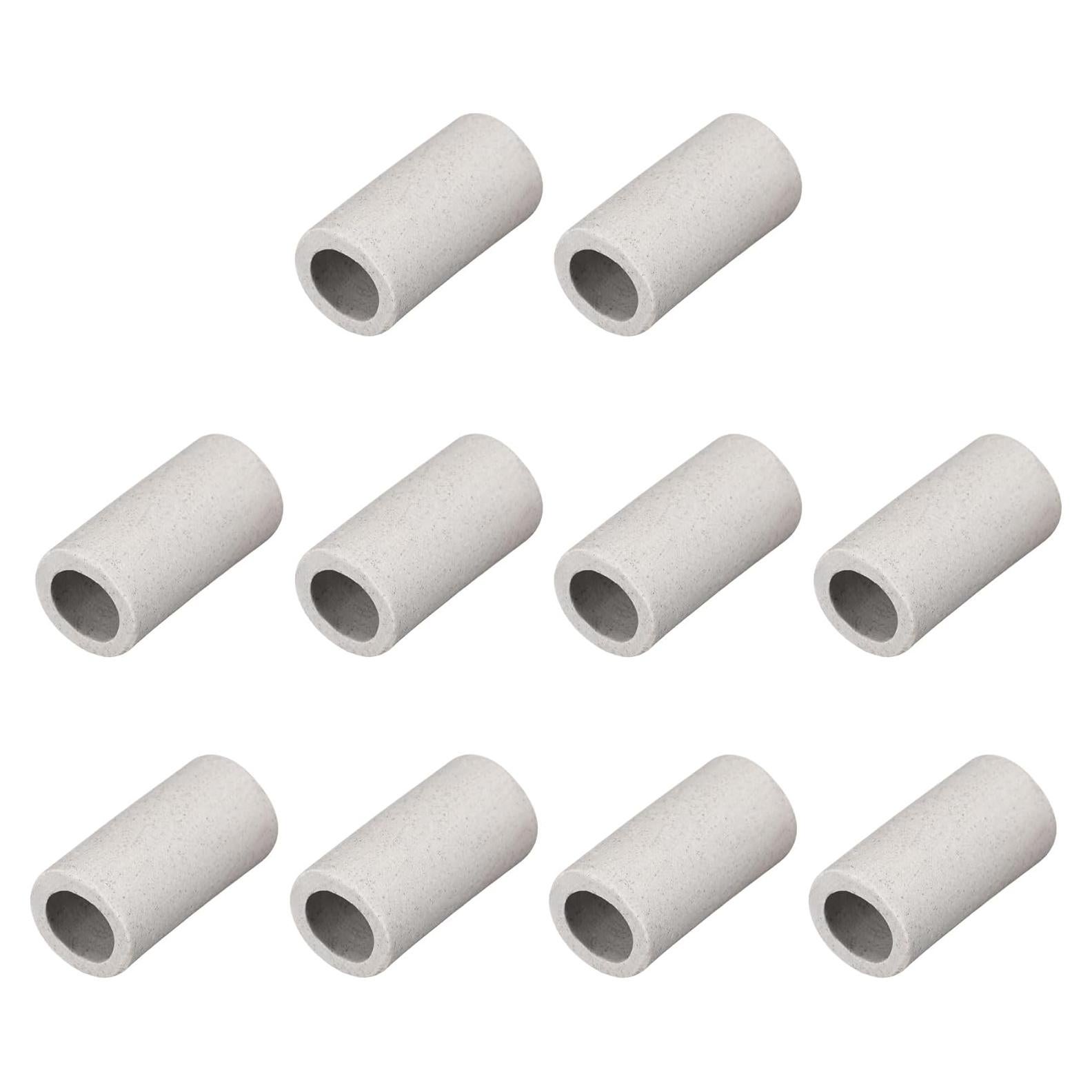 Paquete de 10 Tubos Cerámicos Aislantes uxcell 30mm x 15mm