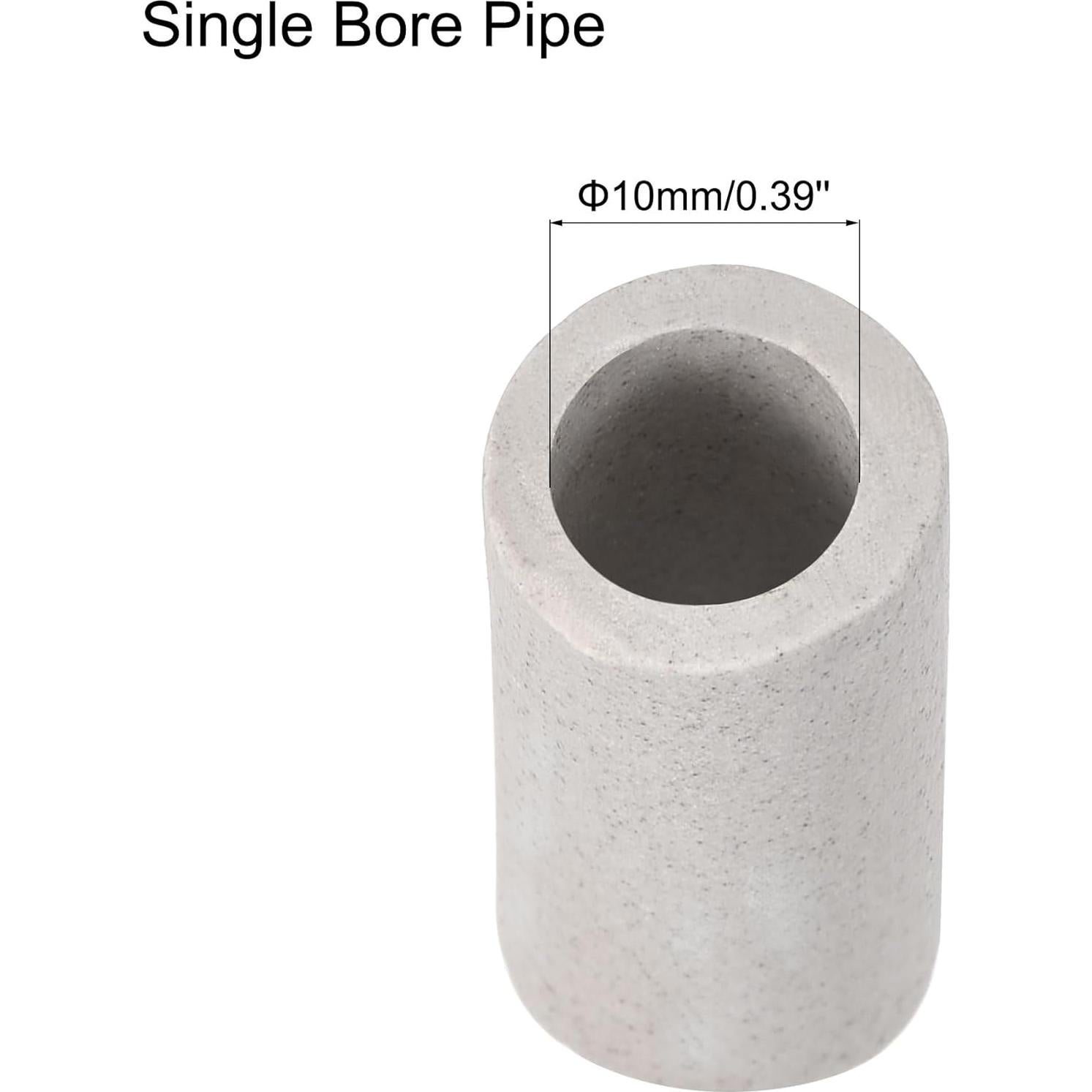 Paquete de 10 Tubos Cerámicos Aislantes uxcell 30mm x 15mm