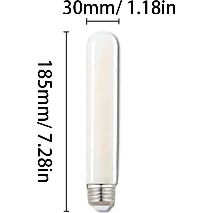 Bombilla LED E26 3W Tubular T185 Regulable 2700K 6 Unidades