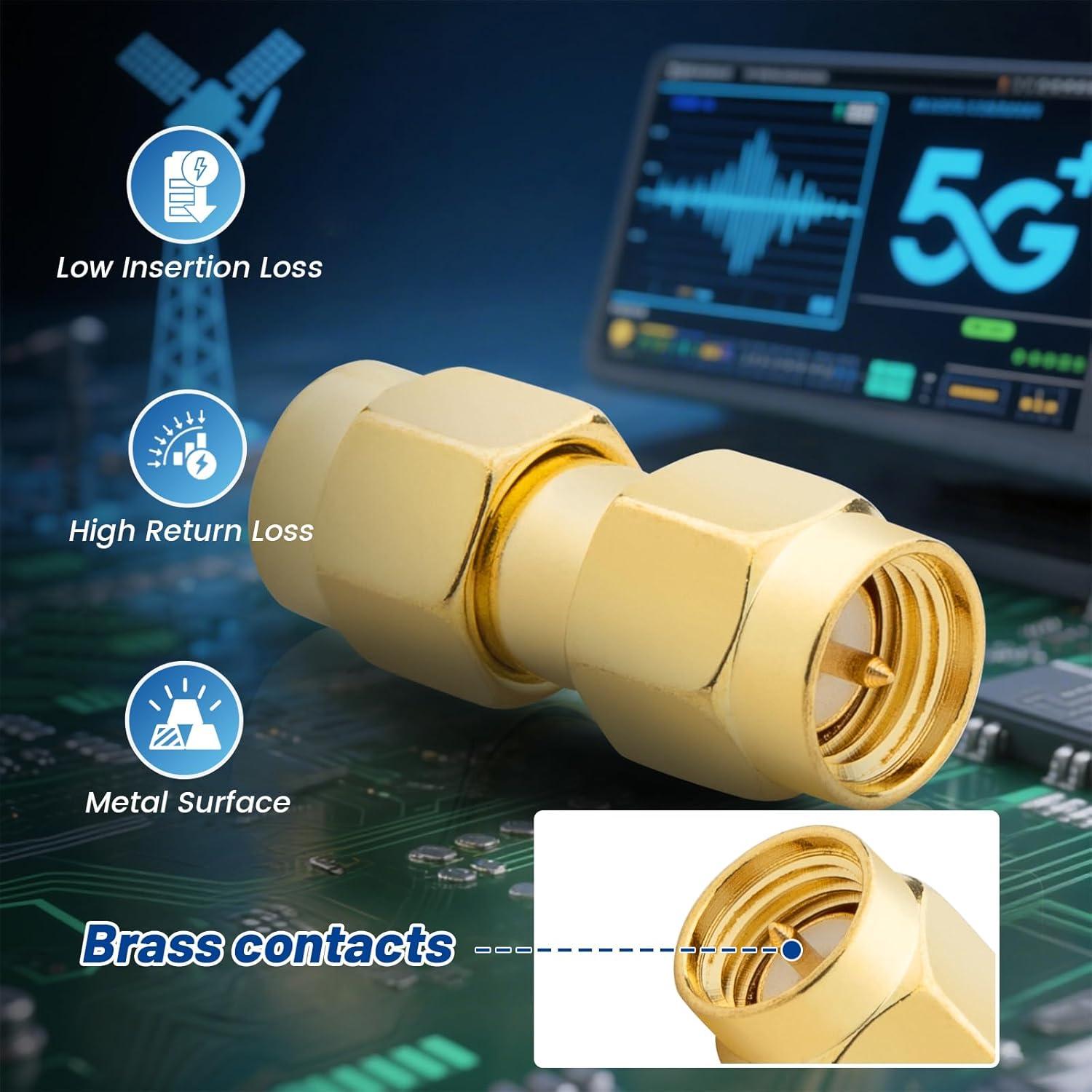 Kit de Adaptadores SMA Anina 10 Piezas RF 5G WiFi