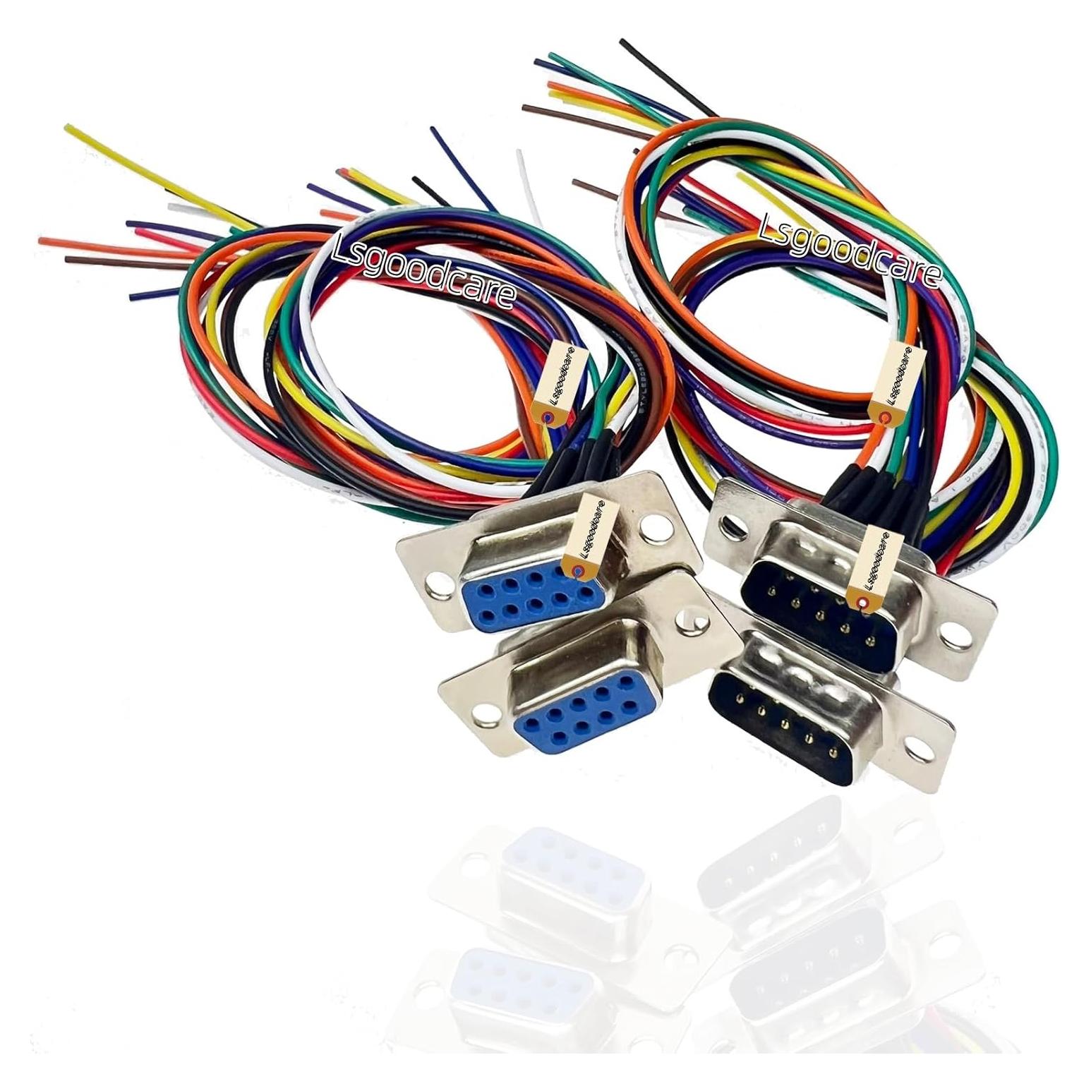 Conector RS232 DB9 Hembra Macho Lsgoodcare 9 Pin 30 cm