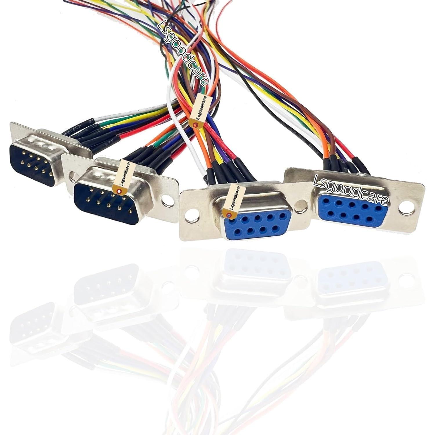 Conector RS232 DB9 Hembra Macho Lsgoodcare 9 Pin 30 cm