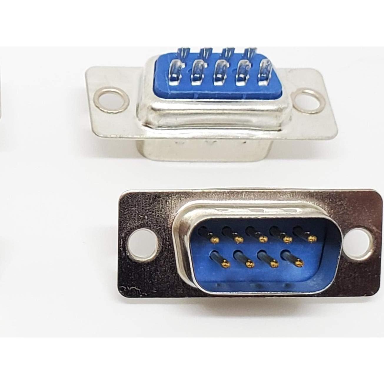 Conectores DB9 Macho y Hembra Tipo Soldadura - 10 Pares